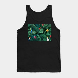 Tropical rainforest with birds Tank Top